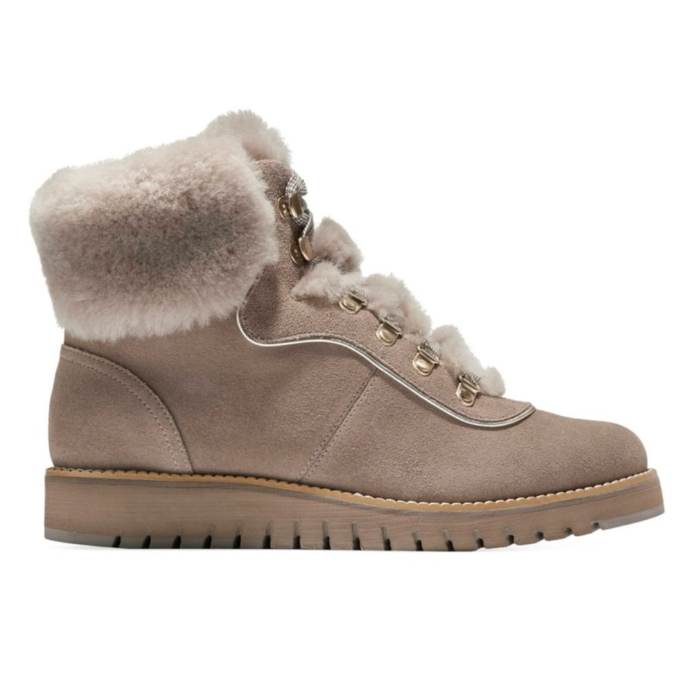 Cole Haan NWT ZEROGRAND Explore Upstate 25MM Leather & Wool Hiking Boots SIZE 9B